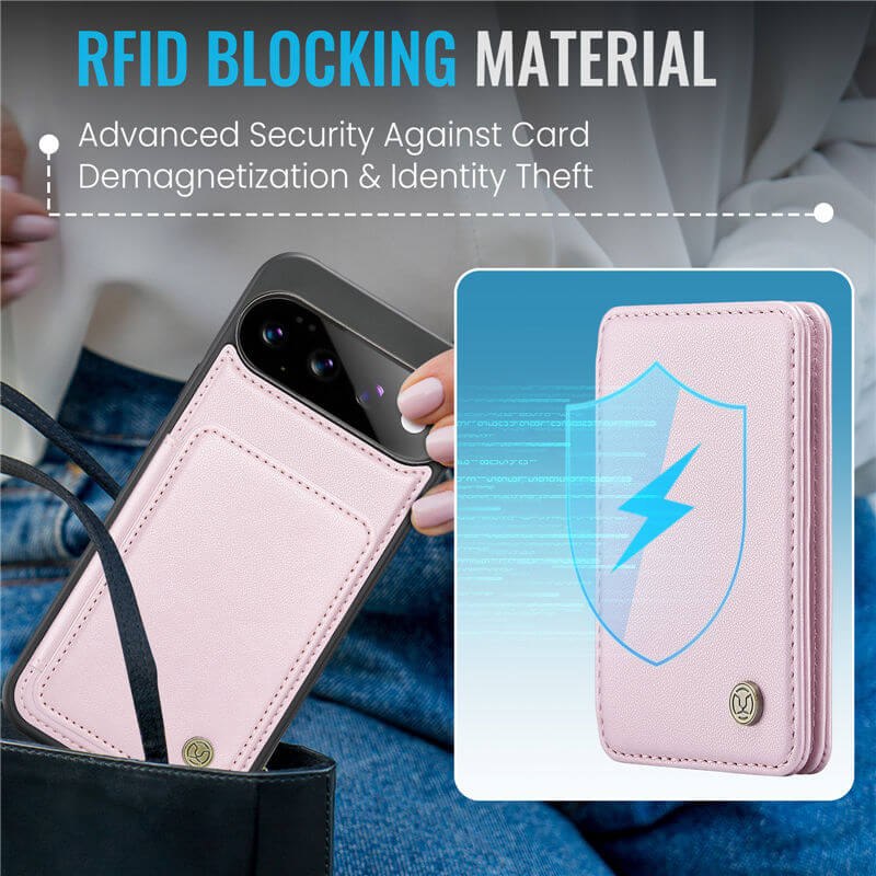 JEEHOOD Google Pixel 11/Pixel 11 Pro Magnetic 2-in-1 Wallet RFID Blocking Case