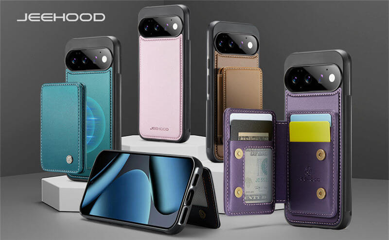 JEEHOOD Google Pixel 11/Pixel 11 Pro Magnetic 2-in-1 Wallet Case