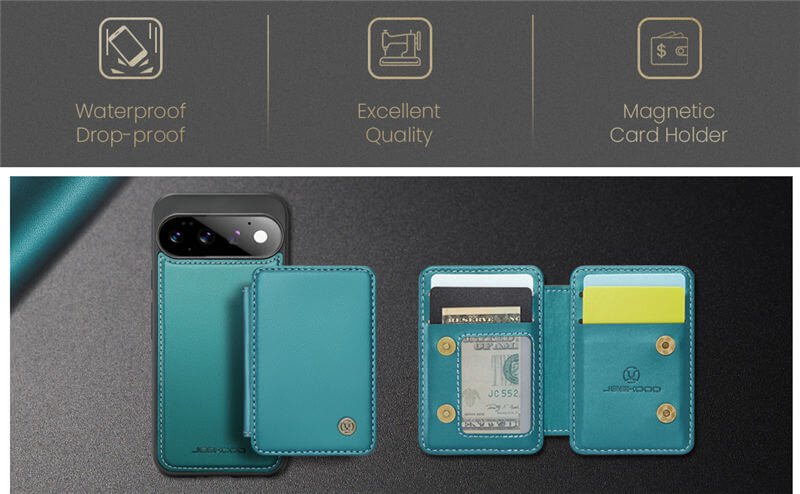JEEHOOD Google Pixel 11/Pixel 11 Pro Magnetic 2-in-1 Wallet Case
