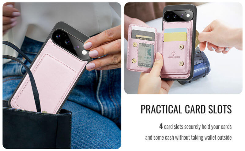 JEEHOOD Google Pixel 11/Pixel 11 Pro Magnetic 2-in-1 Wallet Case