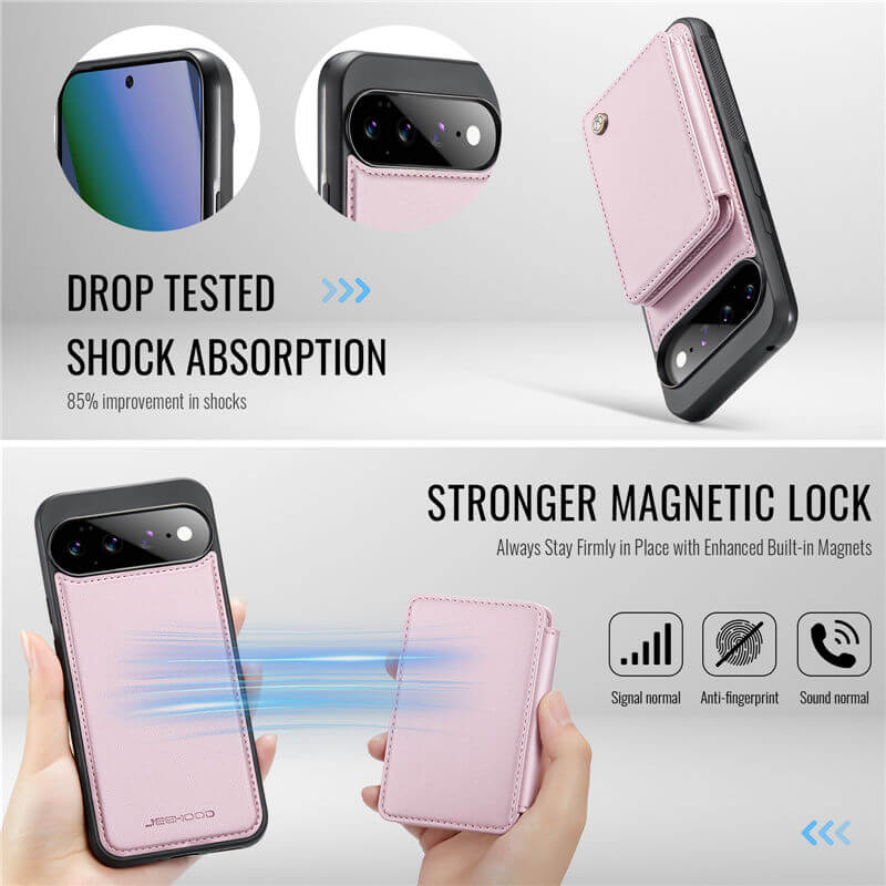 JEEHOOD Google Pixel 11 Pro XL Magnetic 2-in-1 Wallet RFID Blocking Case