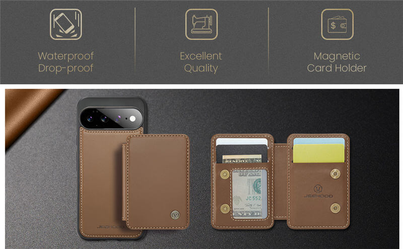 JEEHOOD Google Pixel 11 Pro XL Magnetic 2-in-1 Wallet Case