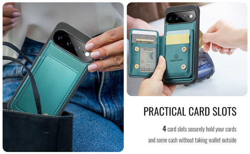JEEHOOD Google Pixel 11 Pro XL Magnetic 2-in-1 Wallet Case