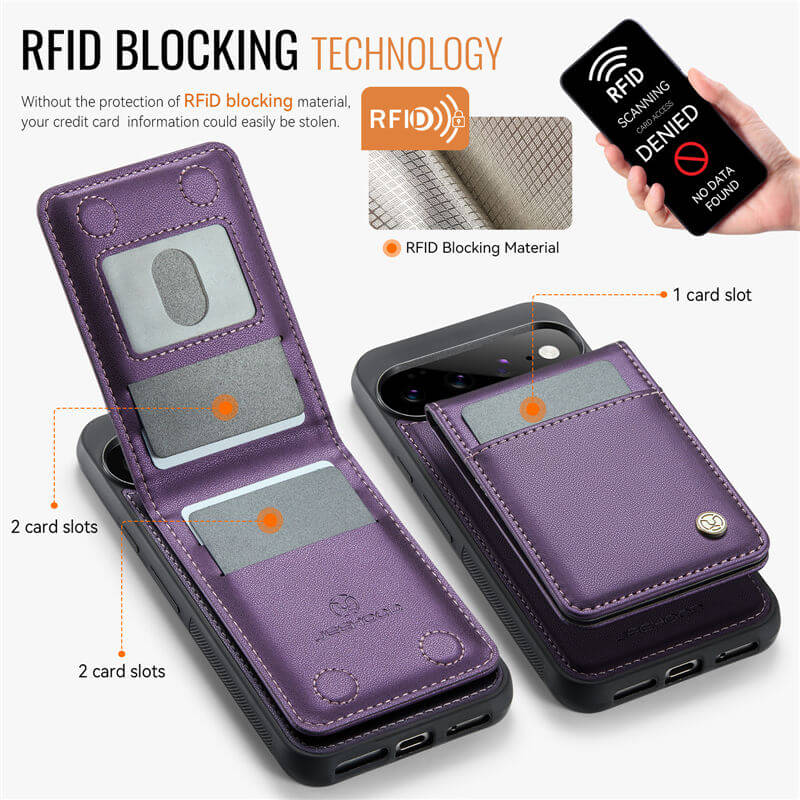 JEEHOOD Google Pixel 11 Pro XL Magnetic 2-in-1 Wallet Case