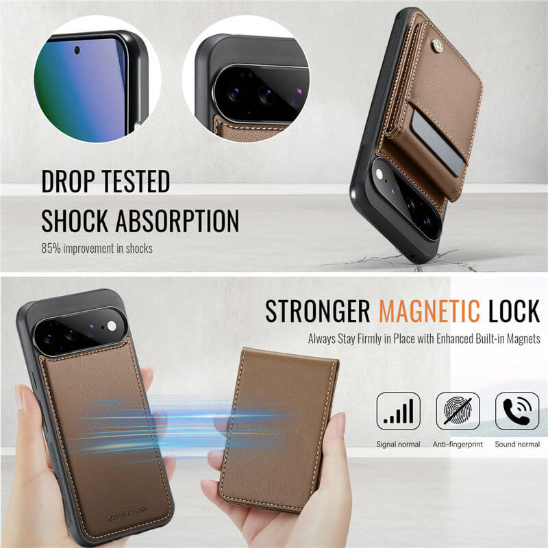 JEEHOOD Google Pixel 11 Pro XL Magnetic 2-in-1 Wallet Case