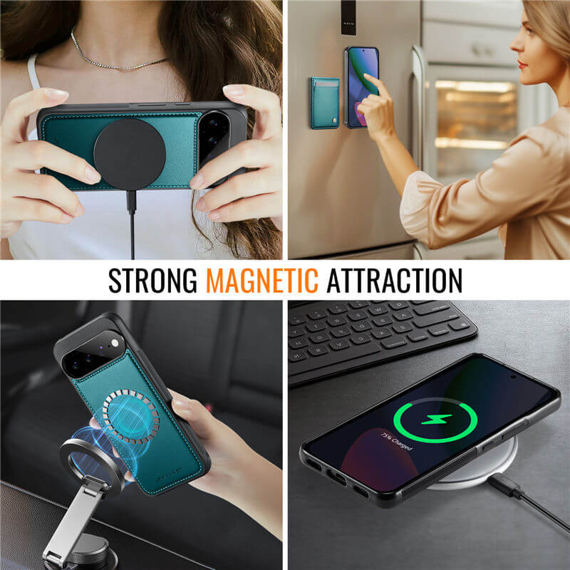 JEEHOOD Google Pixel 11 Pro XL Magnetic 2-in-1 Wallet Case