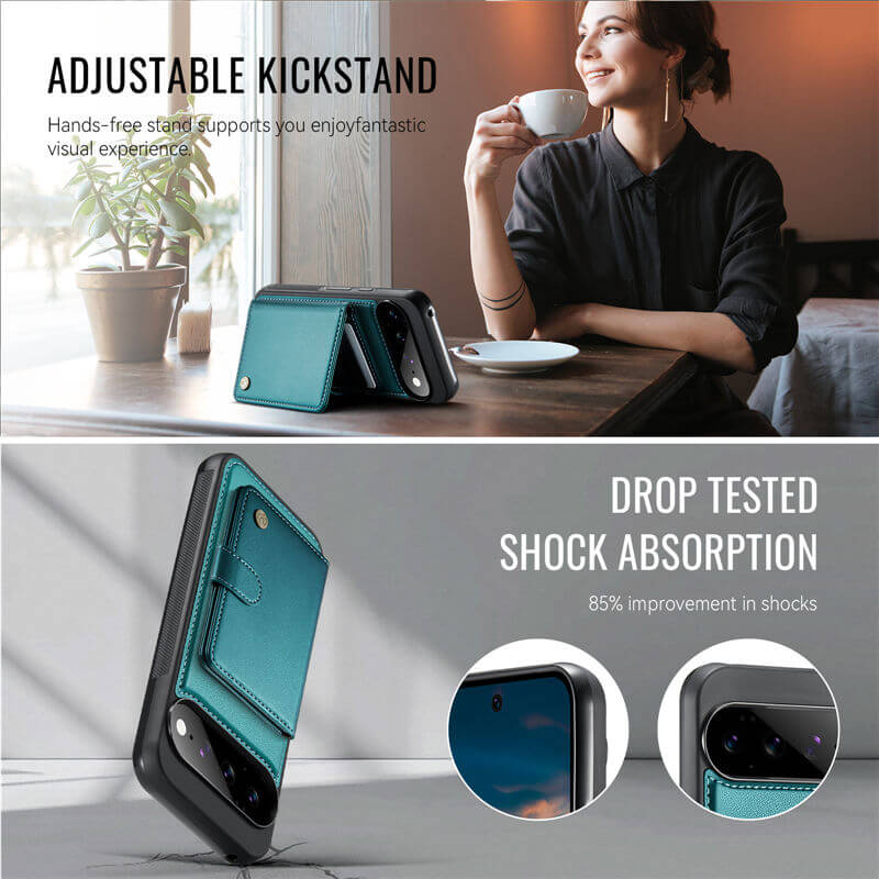 JEEHOOD Google Pixel 11 Pro XL 2-in-1 Magnetic Wallet Case