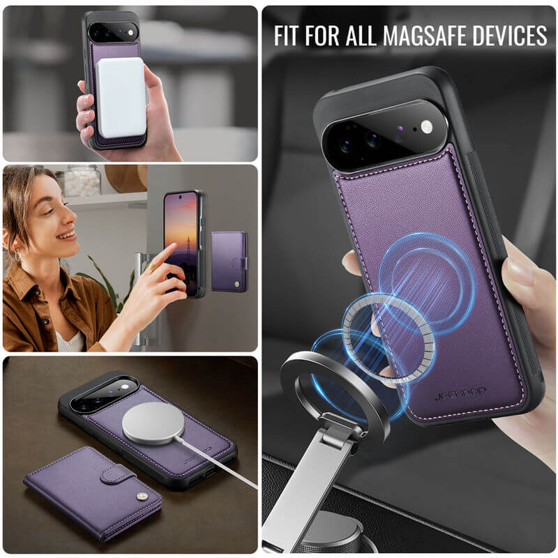JEEHOOD Google Pixel 11 Pro XL 2-in-1 Magnetic Wallet Case