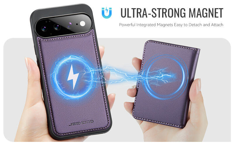 JEEHOOD Google Pixel 11 Pro XL 2-in-1 Magnetic Wallet Case