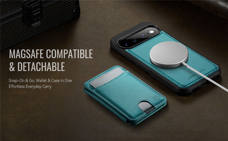 JEEHOOD Google Pixel 11 Pro XL 2-in-1 Magnetic Wallet Case
