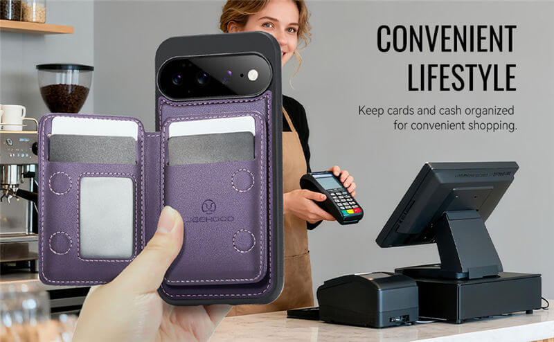 JEEHOOD Google Pixel 11 Pro XL 2-in-1 Magnetic Wallet Case