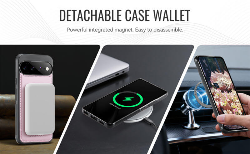 JEEHOOD Google Pixel 11 Pro XL 2-in-1 Magnetic Wallet Case