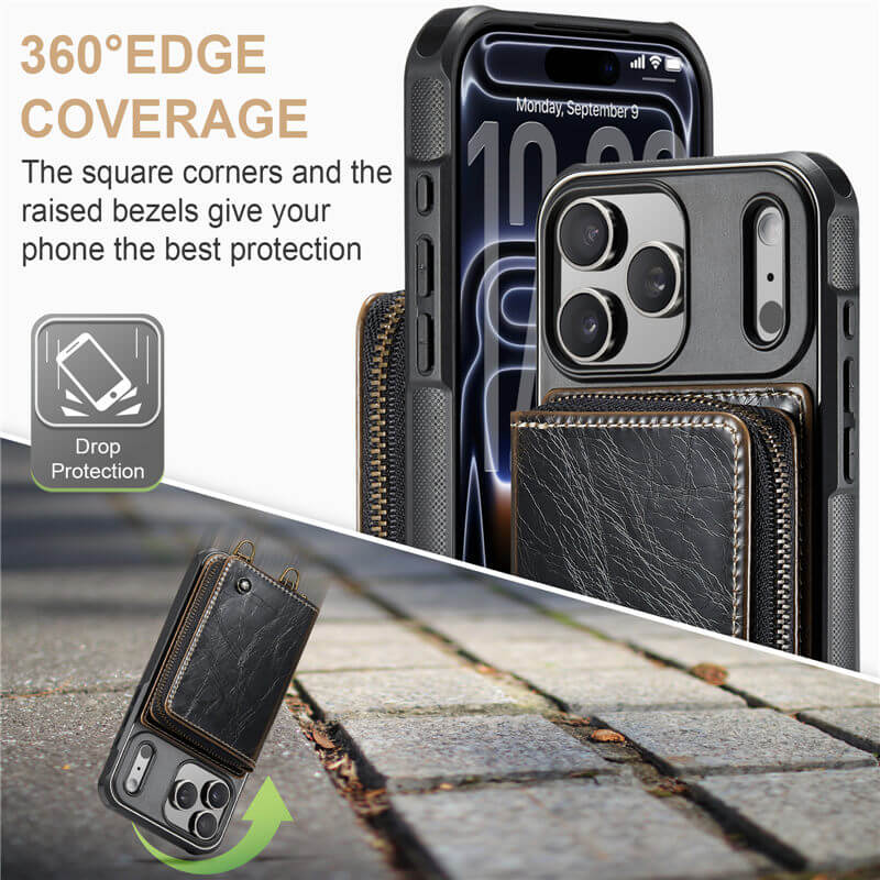 JEEHOOD iPhone 18 Pro Max Wallet Case