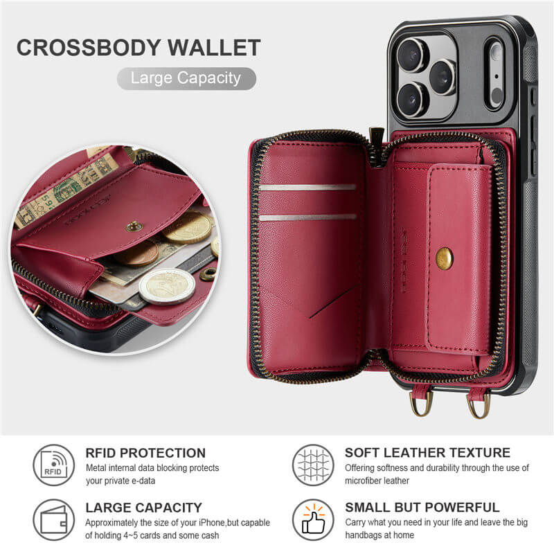 JEEHOOD iPhone 18 Pro Max Wallet Case