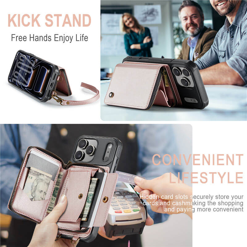 JEEHOOD iPhone 18 Pro Max Wallet Case