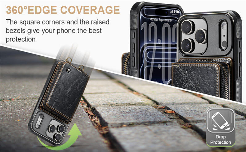 JEEHOOD iPhone 18 Pro Max Wallet Case