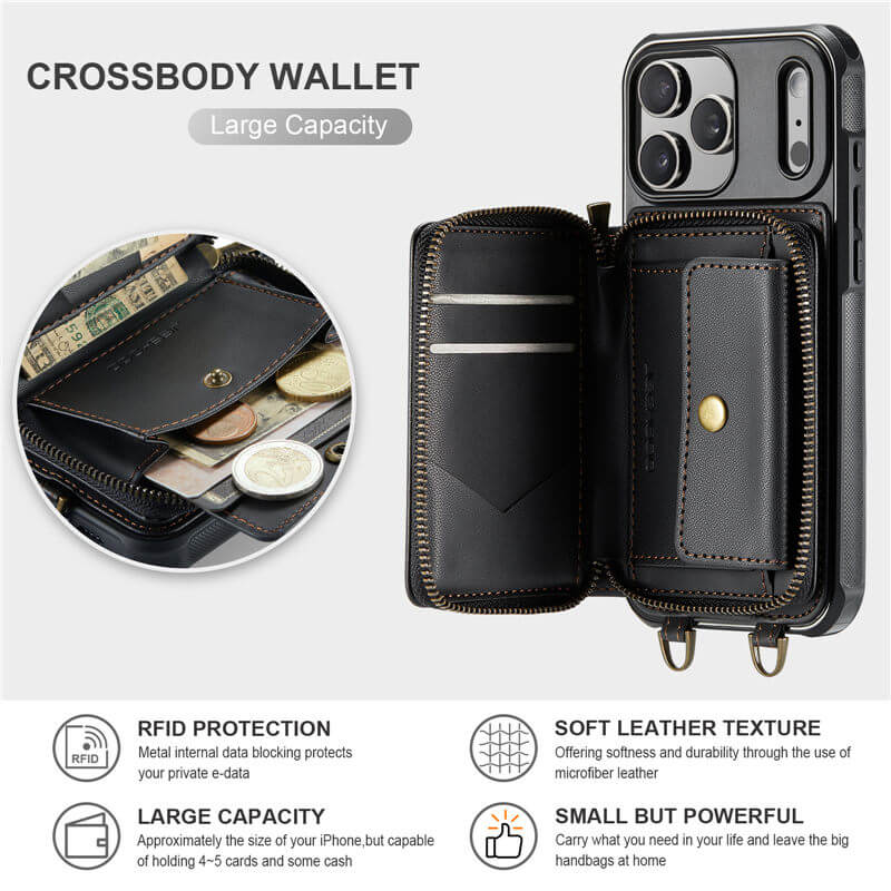 JEEHOOD iPhone 18 Pro Wallet Case