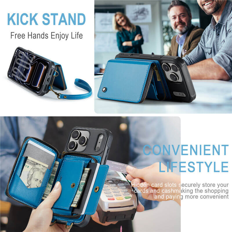 JEEHOOD iPhone 18 Pro Wallet Case