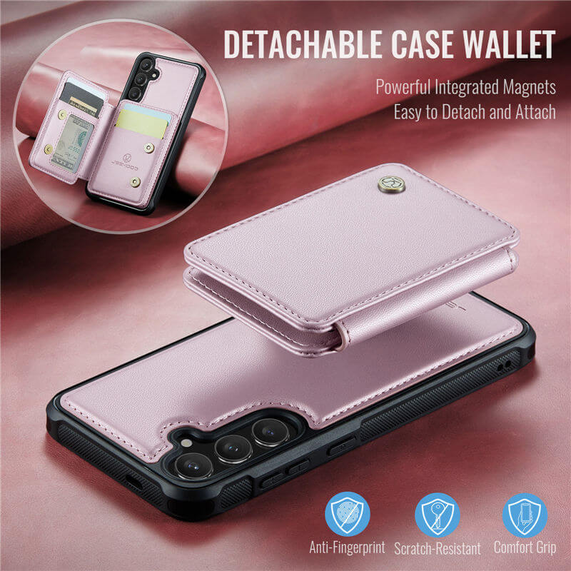 JEEHOOD Samsung Galaxy S26 FE Magnetic 2-in-1 Wallet Case