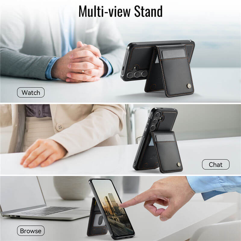 JEEHOOD Samsung Galaxy S26 FE Magnetic 2-in-1 Wallet Case