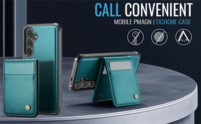 JEEHOOD Samsung Galaxy S25 FE Magnetic 2-in-1 Wallet Case