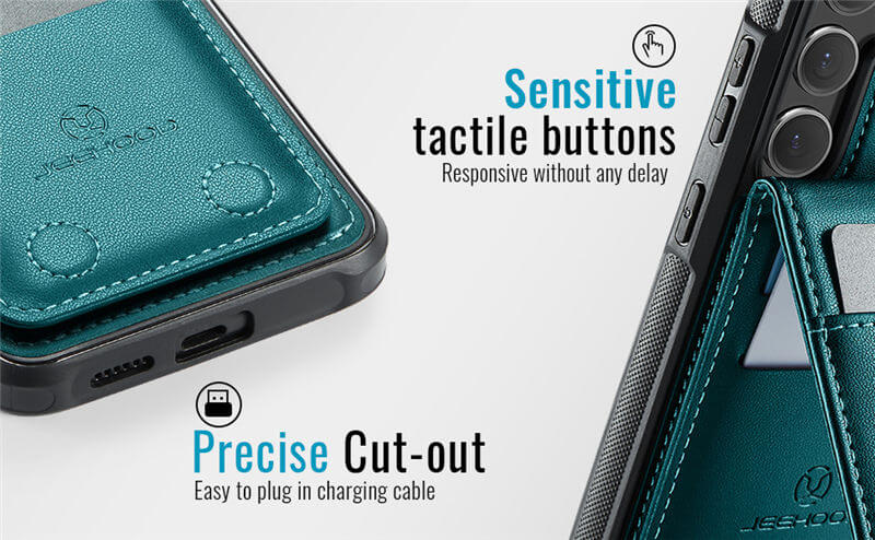 JEEHOOD Samsung Galaxy S26 FE Magnetic 2-in-1 Wallet Case