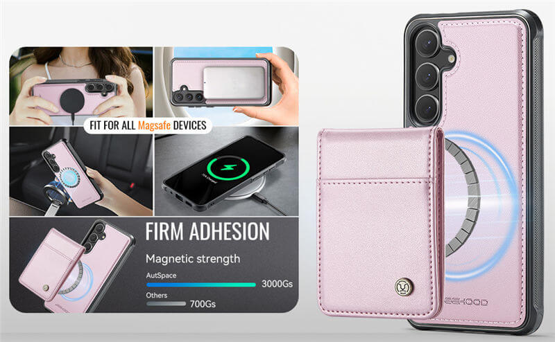 JEEHOOD Samsung Galaxy S26 FE Magnetic 2-in-1 Wallet Case