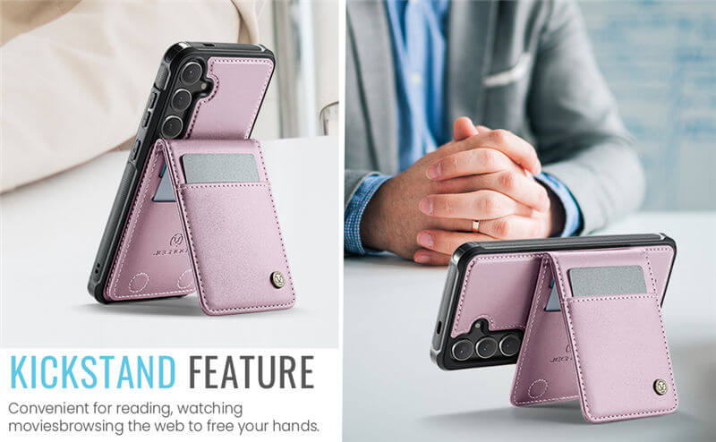 JEEHOOD Samsung Galaxy S25 FE Magnetic 2-in-1 Wallet Case
