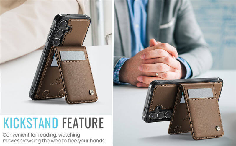 JEEHOOD Samsung Galaxy S26 FE Magnetic 2-in-1 Wallet Case