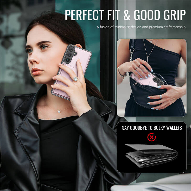 JEEHOOD Samsung Galaxy S26 FE 2-in-1 Magnetic Wallet Case