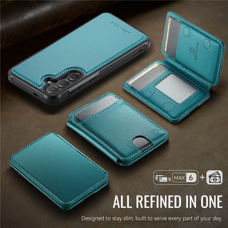 JEEHOOD Samsung Galaxy S26 FE 2-in-1 Magnetic Wallet Case