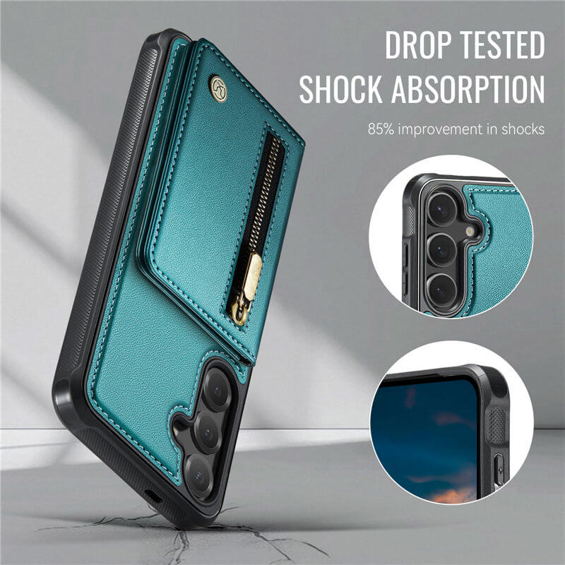 JEEHOOD Samsung Galaxy S26 FE Wallet Case with RFID Blocking