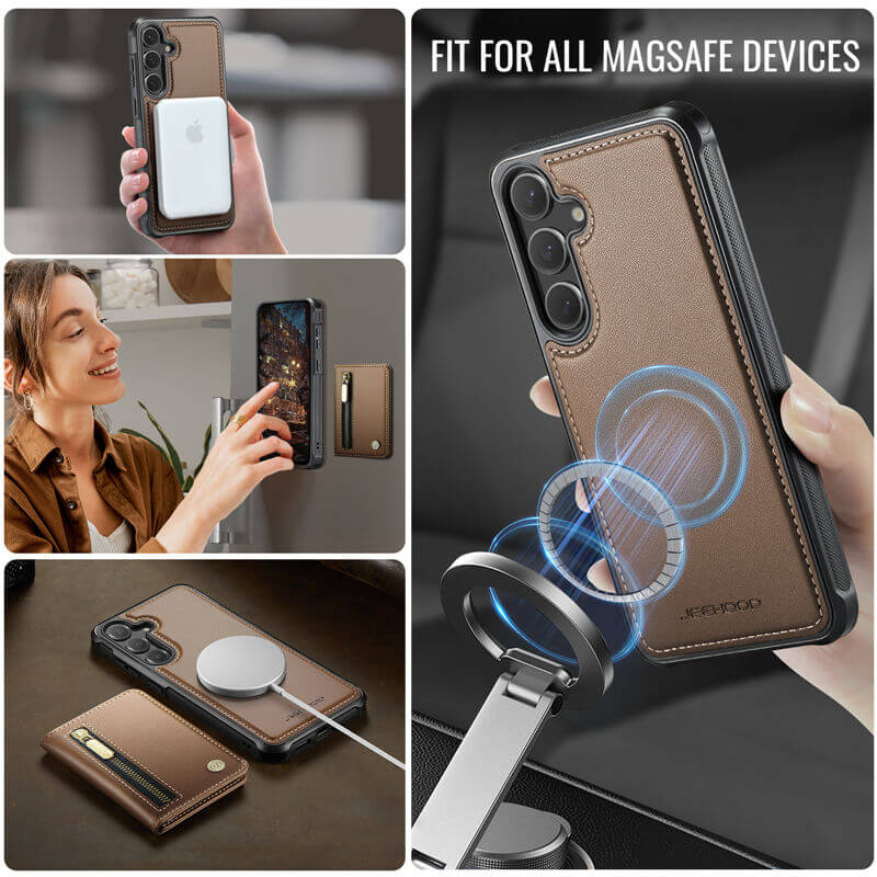 JEEHOOD Samsung Galaxy S26 FE Wallet Case with RFID Blocking