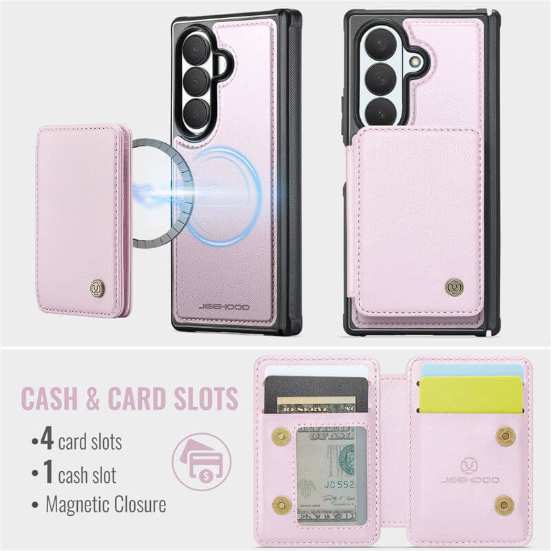 JEEHOOD Samsung Galaxy Z Fold8 Ultra Detachable 2-in-1 Magnetic Wallet Case