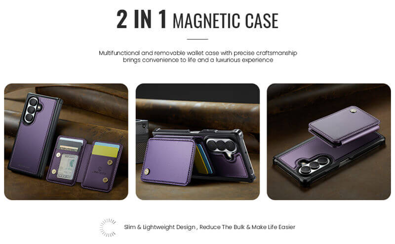 JEEHOOD Samsung Galaxy Z Fold8 Ultra Magnetic 2-in-1 Wallet Case