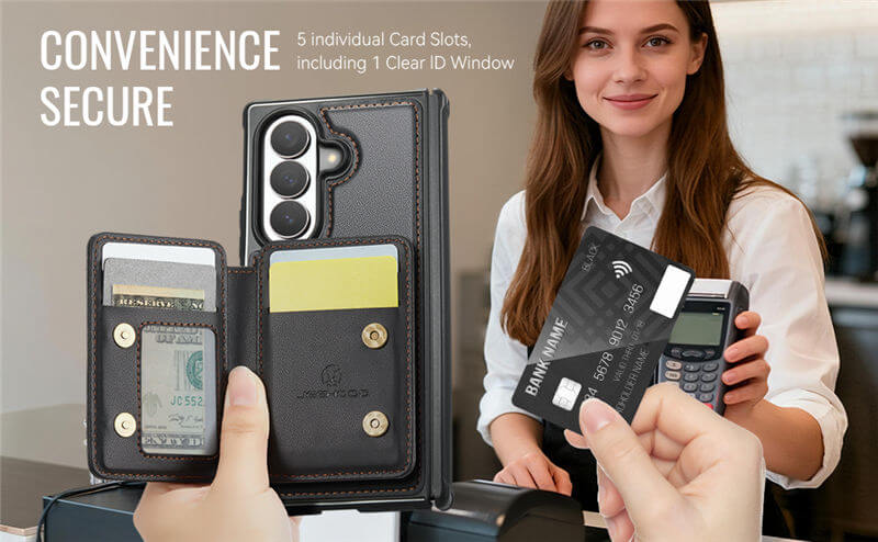 JEEHOOD Samsung Galaxy Z Fold8 Ultra Magnetic 2-in-1 Wallet Case