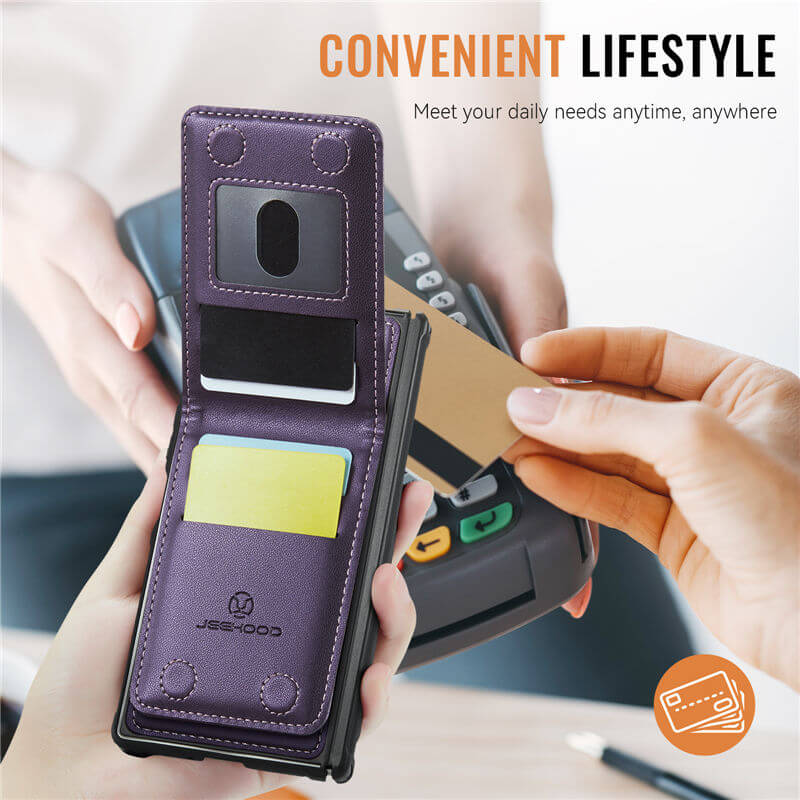 JEEHOOD Samsung Galaxy Z Fold8 Ultra Detachable 2-in-1 Magnetic Wallet Case