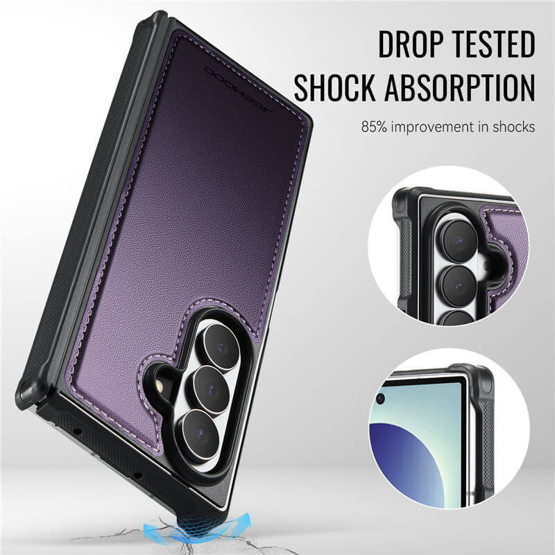 JEEHOOD Samsung Galaxy Z Fold8 Ultra Detachable 2-in-1 Magnetic Wallet Case
