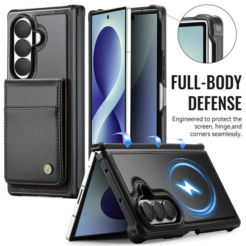 JEEHOOD Samsung Galaxy Z Fold8 Ultra Detachable 2-in-1 Magnetic Wallet Case