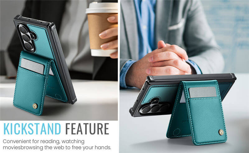JEEHOOD Samsung Galaxy Z Fold8 Ultra Detachable 2-in-1 Magnetic Wallet Case