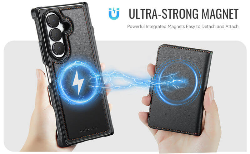 JEEHOOD Samsung Galaxy Z Fold8 Ultra 2-in-1 Magnetic Wallet Case