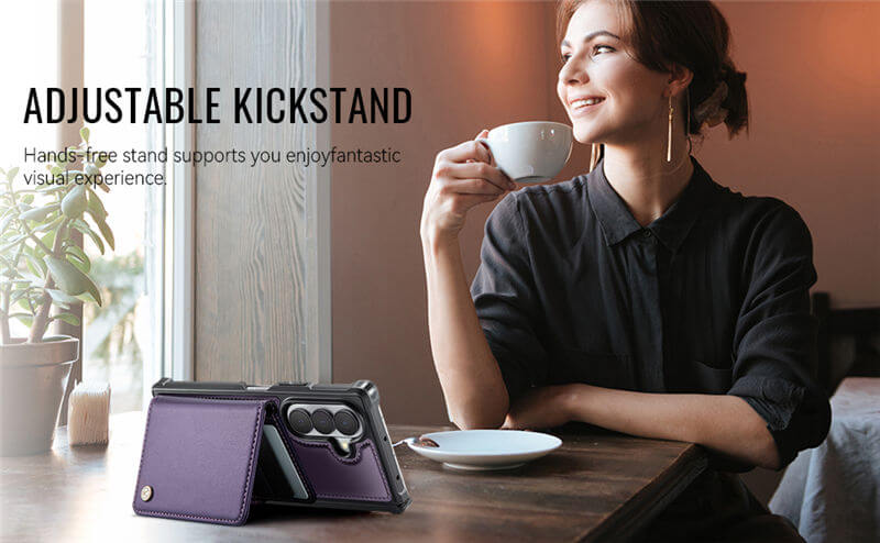 JEEHOOD Samsung Galaxy Z Fold8 Ultra 2-in-1 Magnetic Wallet Case
