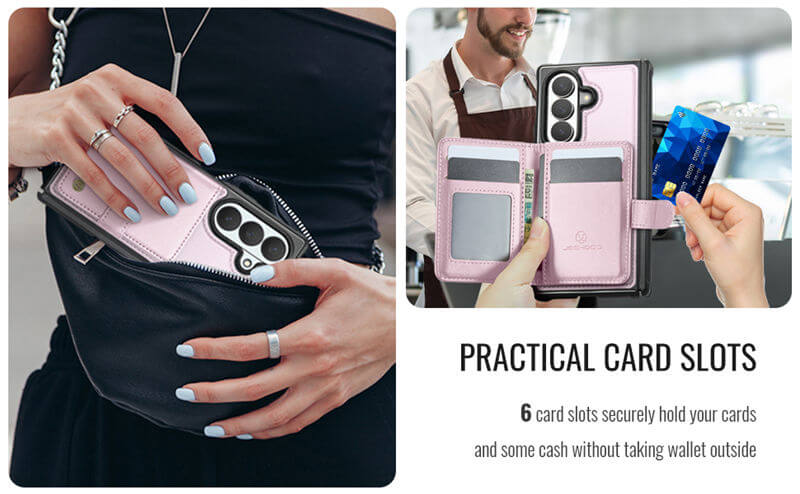 JEEHOOD Samsung Galaxy Z Fold8 Ultra 2-in-1 Magnetic Wallet Case