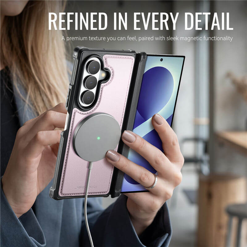 JEEHOOD Samsung Galaxy Z Fold8 Ultra Magnetic Leather Case