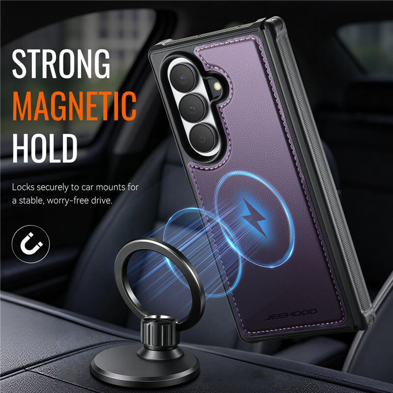 JEEHOOD Samsung Galaxy Z Fold8 Ultra Magnetic Leather Case