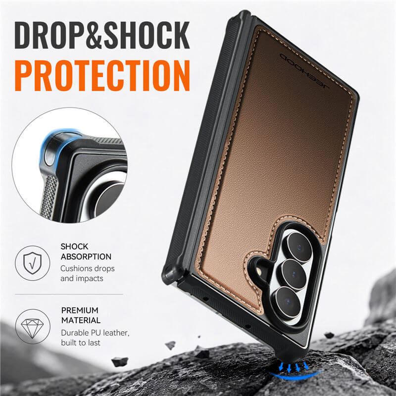JEEHOOD Samsung Galaxy Z Fold8 Ultra Magnetic Leather Case