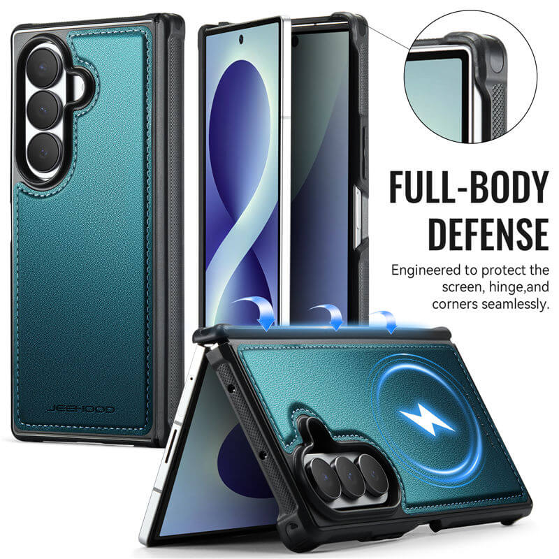 JEEHOOD Samsung Galaxy Z Fold8 Ultra Magnetic Leather Case
