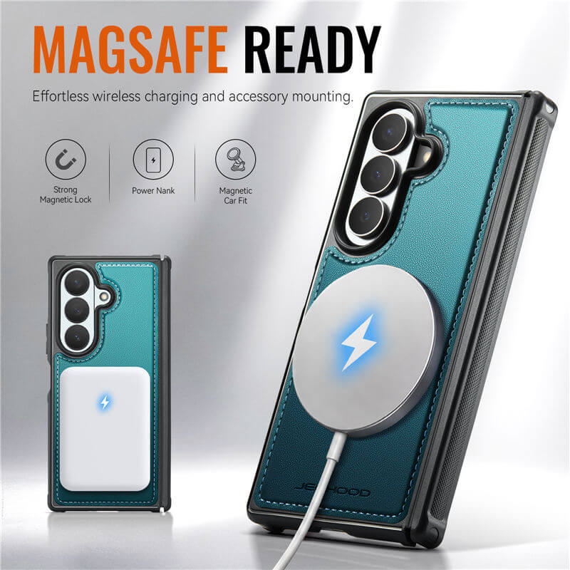 JEEHOOD Samsung Galaxy Z Fold8 Ultra Magnetic Leather Case