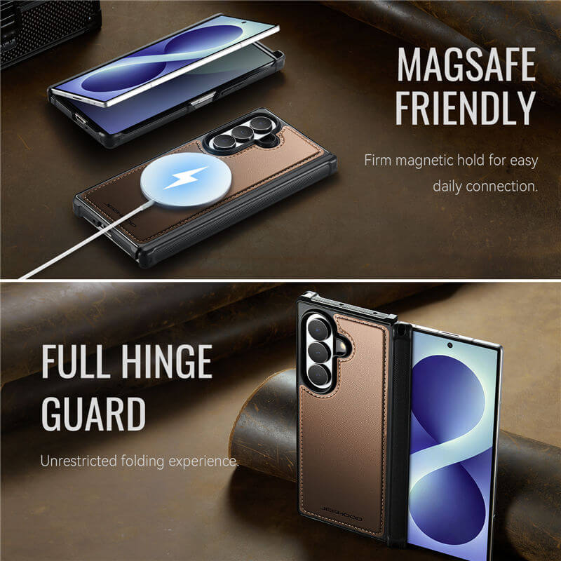 JEEHOOD Samsung Galaxy Z Fold8 Ultra Magnetic Leather Case