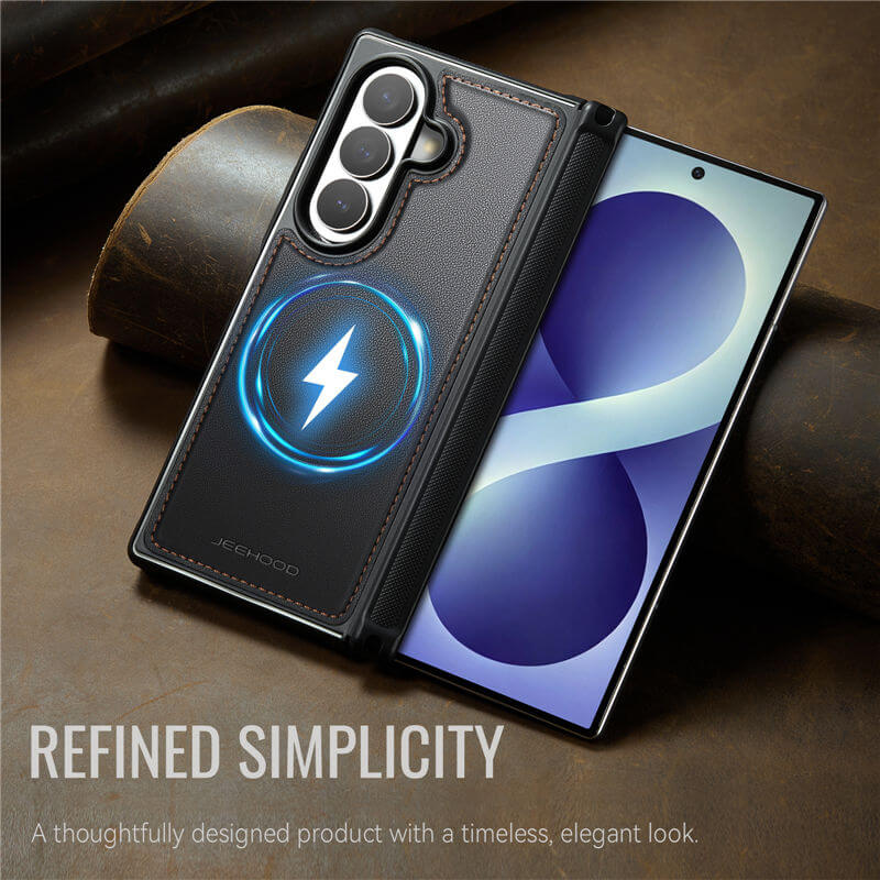 JEEHOOD Samsung Galaxy Z Fold8 Ultra Magnetic Leather Case